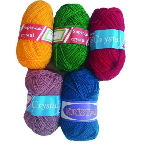 کاموا قلاب بافی و عروسک سازی کریستال کلاف 50 گرمی